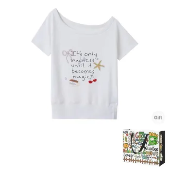 HAPG T Shirts Women's White Shopping Bag