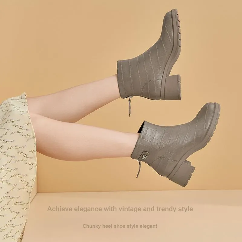 DG Ankle Boots Women's Black/Milk Tea-3