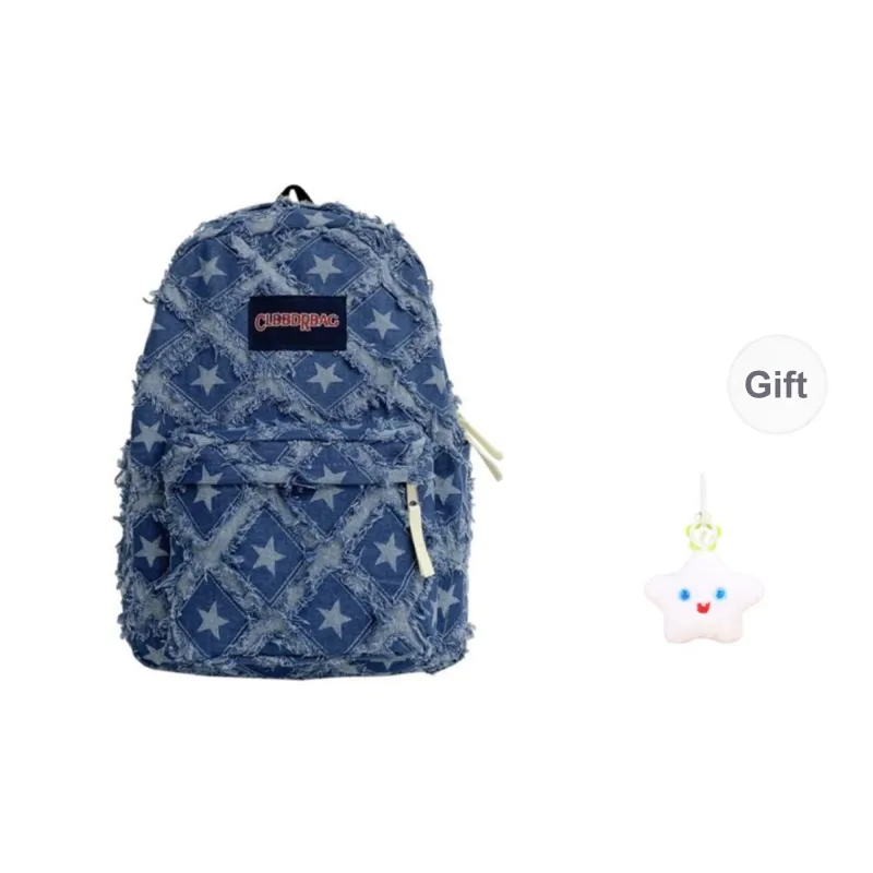 URBAN FOREST Denim Backpack Unisex Blue/Dark Blue/Light Blue-0