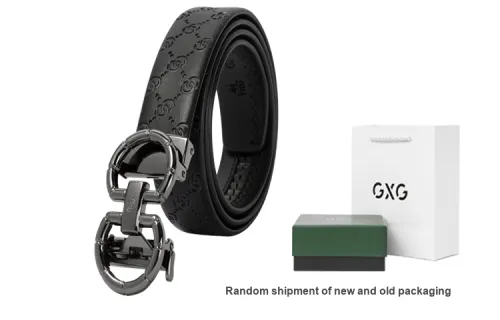 GXG Leather Belts Men Black