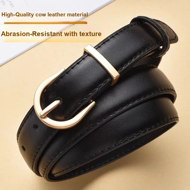 TUCANO Split Cow Leather Belts Women's Width 2.3cm-1