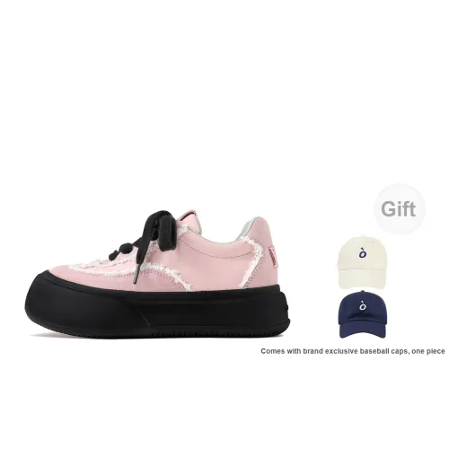 SOAP OPERA Dexun Series Skateboard Shoes Unisex Low-Top Black/Pink/White