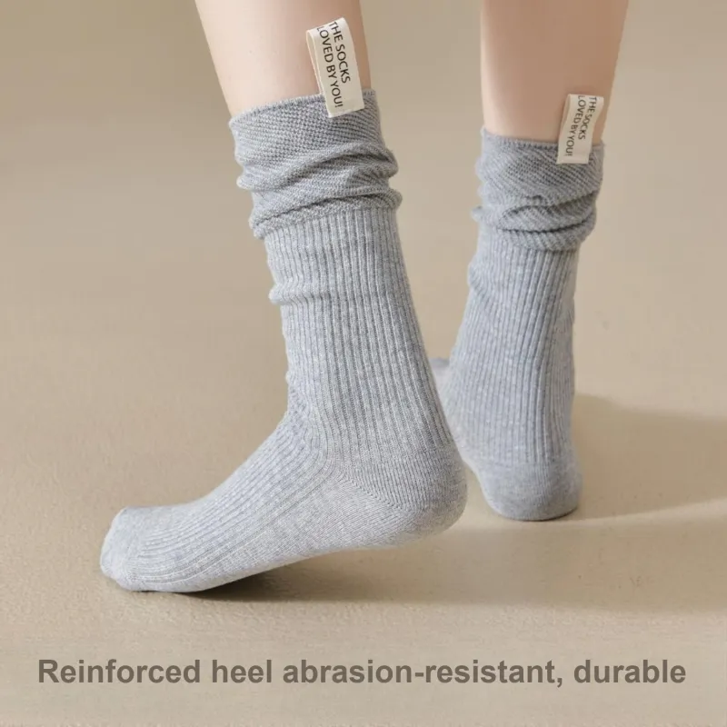 Temooues Mid Calf Socks Women's Combo Set-9
