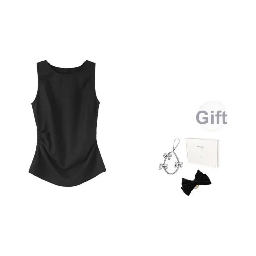 Fstudio Летний Корейский стиль Маленький Универсальный Топ Без рукавов T-рубашка Женская