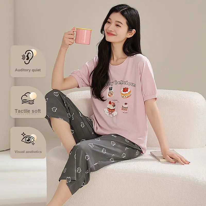 XIAFENYAN Pajama Set Women's Pink-1