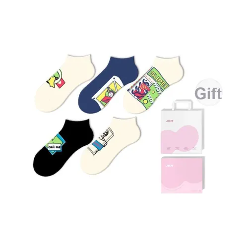 JKN Низкие носки унисекс 5 пар набор в подарочной коробке включено