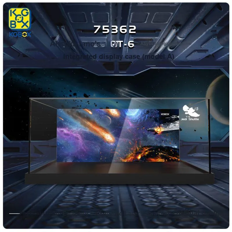 KGBOX Asoka. Tata T 6 Jedi Shuttle Acrylic Dust Resistant Display Case With Dust Cover Model Accessories-5