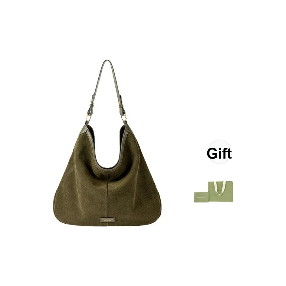 VANESSA HOGAN Vh Classic Series Cow Leather One Shoulder Tote Portable Hobo Pack Large Size Women's Jasper