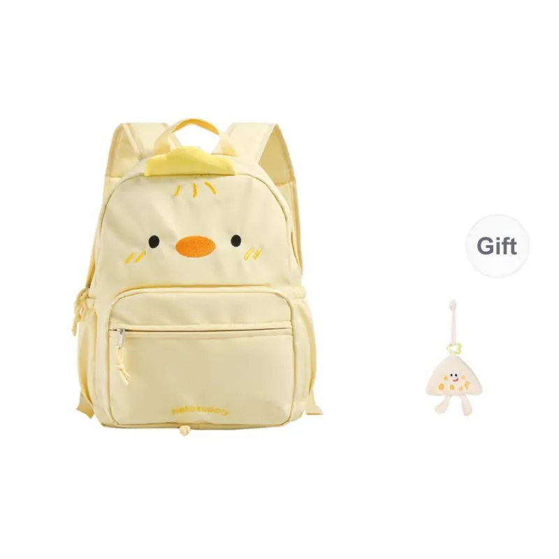 KAMLUI Nylon Fabric Backpack Women's Black/Yellow-7