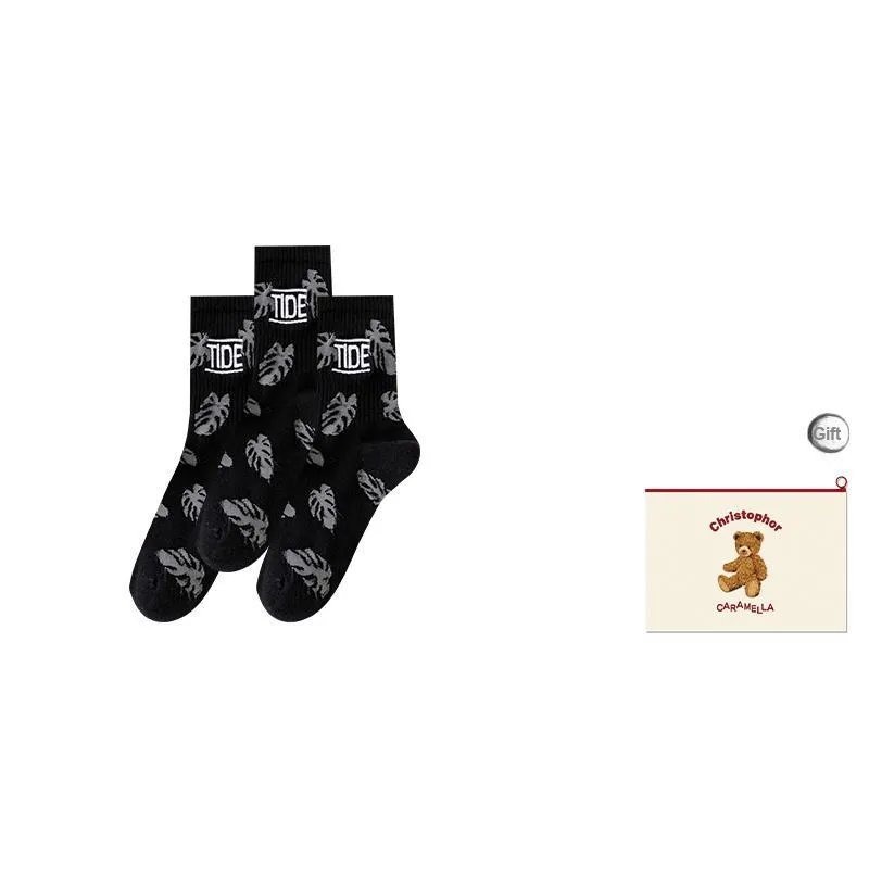Caramella Mid-Calf Socks Men's Shopping Bag Combo Set-14