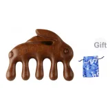 Rabbit Five-Tooth Comb with Silk Shopping Bag