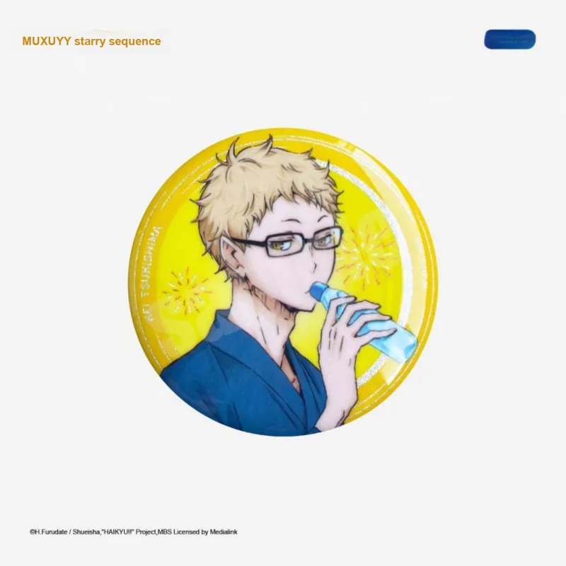 MOUXUYY Haikyuu!! Fireworks Collection Double Flash Badge Badges-3
