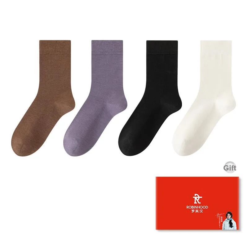 ROBINHOOD Mid Calf Socks Women's Box 4 Pack-5