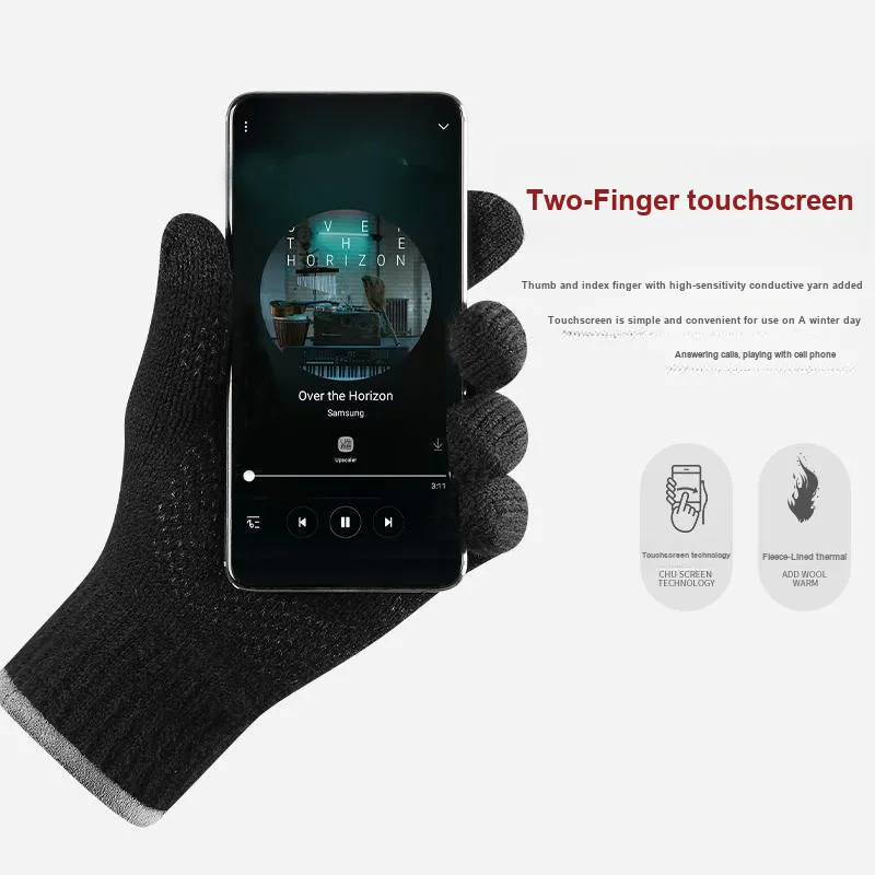 CARDANRO Acrylic Knit Gloves Unisex-3