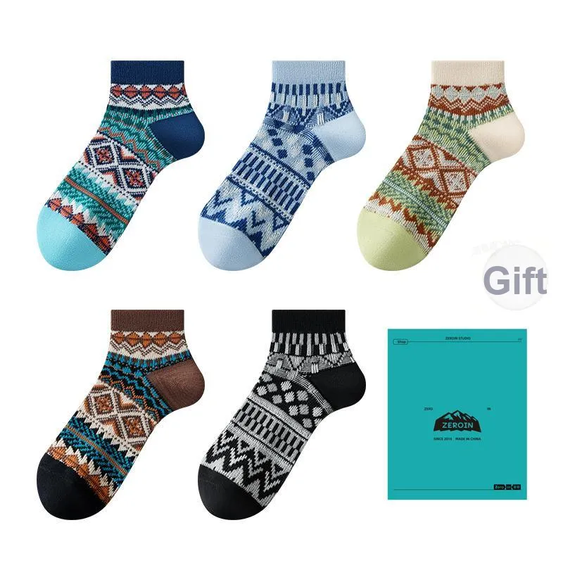 ZEROIN Ankle Socks Unisex Box 5 Pack-15