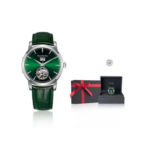 TELENSOSU Автоматический механический механизм Мужские часы 42 мм Зеленый