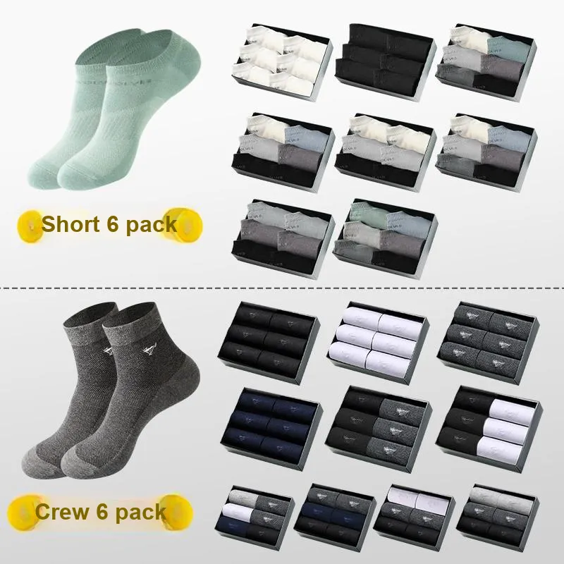 SEPTWOLVES Ankle Socks Men's Gift Box Of 6 Doubles-9