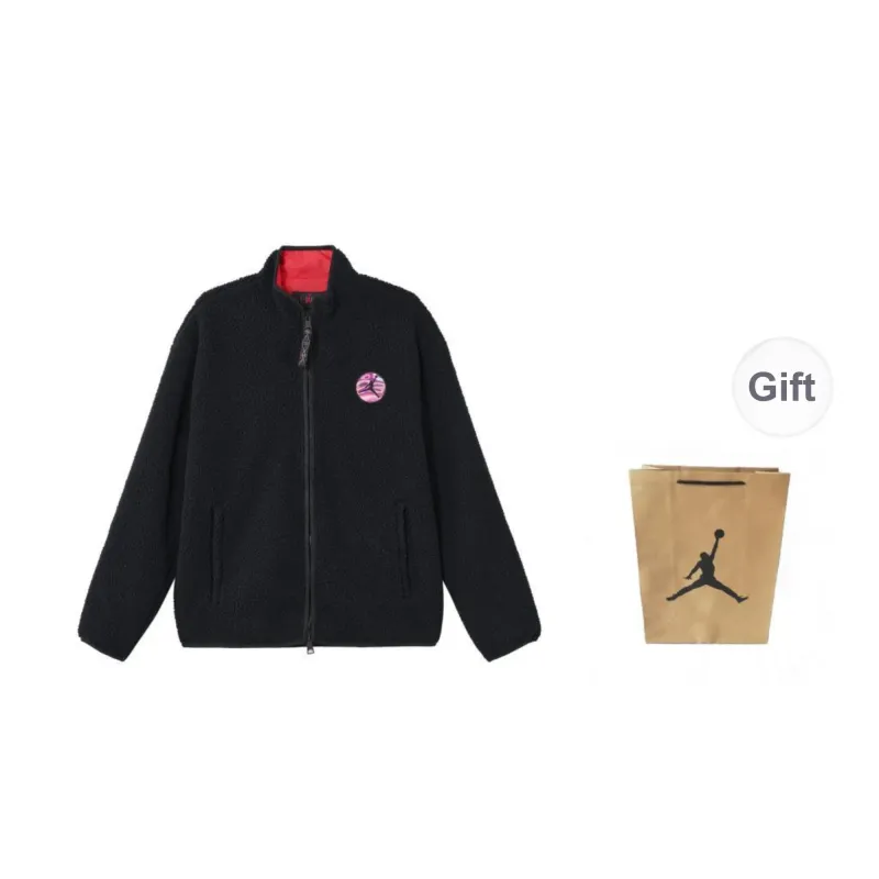 Jordan Jackets Coats Unisex Black Shopping Bag Included-0