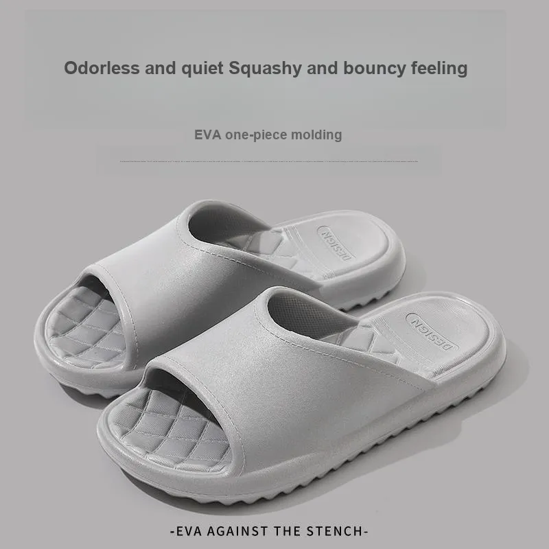 Foot Recreation Diamond Pattern Slip Resistant Comfortable Quiet EVA Minimalist Style All Season Home Slippers-1