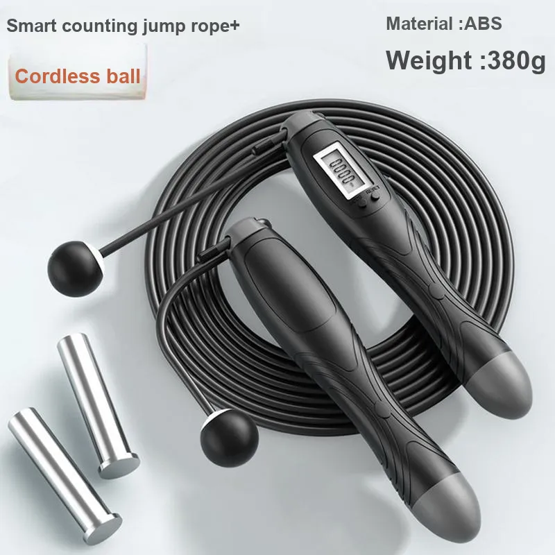 Burn Ice Aerobic Fat Reduction Smart Counting Jump Ropes Adults PVC+Steel Wire Rope ABS Controller Approx. 2.8M-1