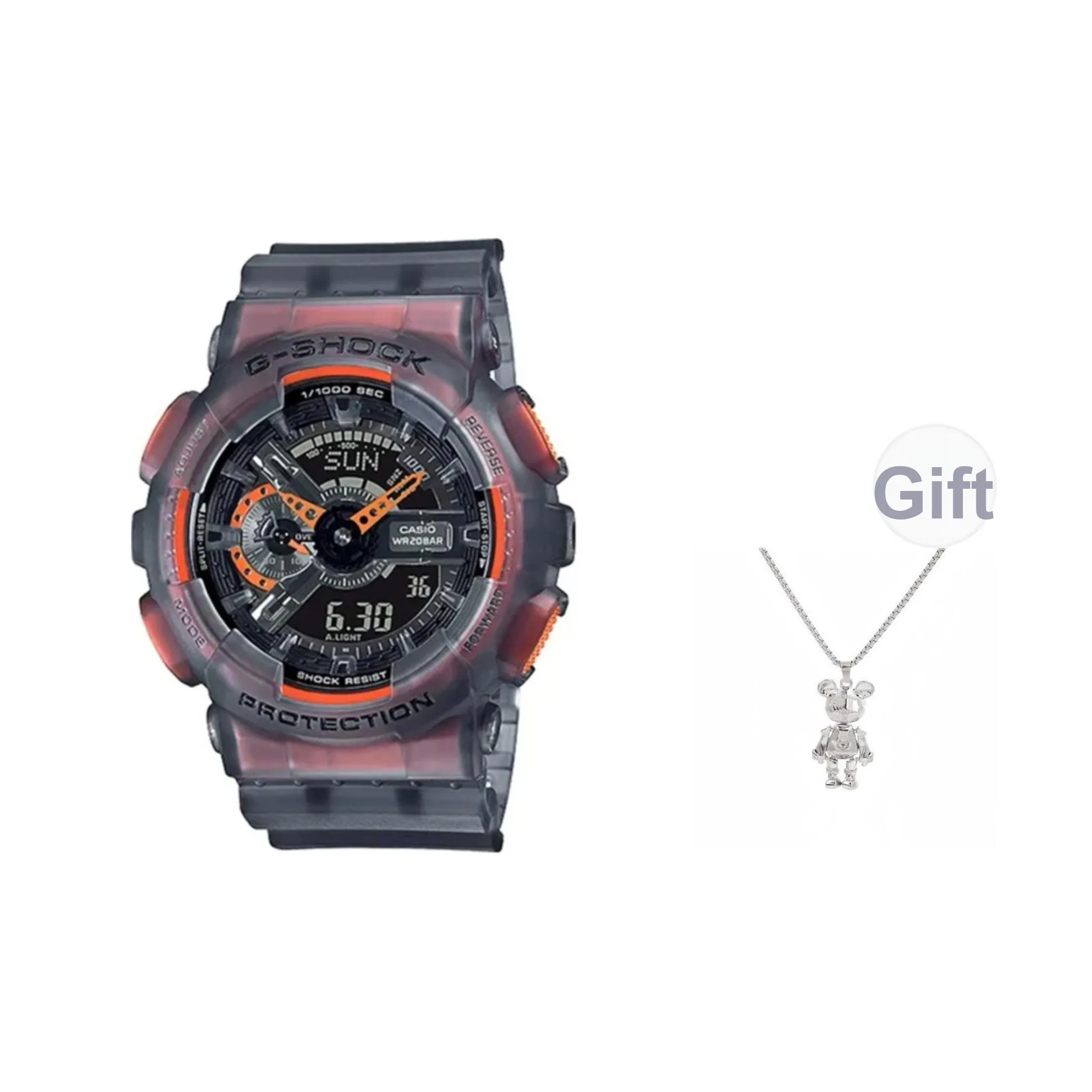 Шок Кварц Механизм Смола Ремешок Часы Унисекс Черный Циферблат