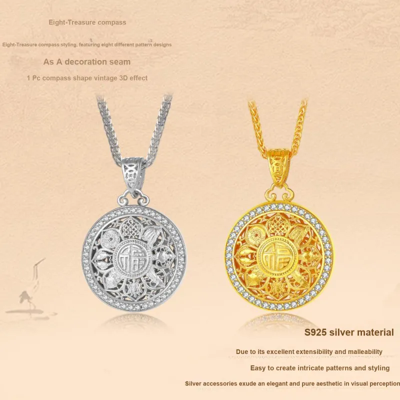 LAOMIAO S925 Silver Pendants Women's-4