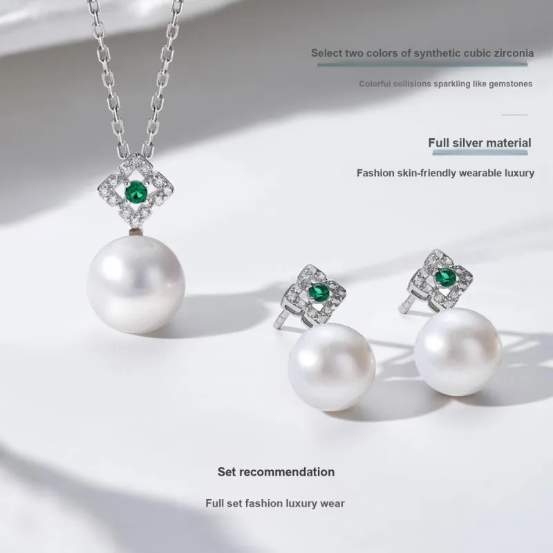 ME LUXE Pearl Hoop Earrings, Fashion Elegant Women's-3