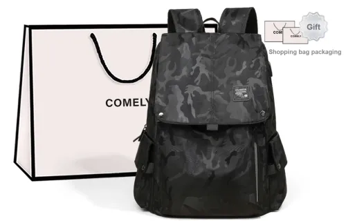 COMELY Backpacks Camouflage Black