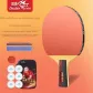 [Professional Competition Grade]Short Handle Penhold Grip 1 Pc+Original Thickened Racket Bag+3 Pcs Competition Exclusive Balls