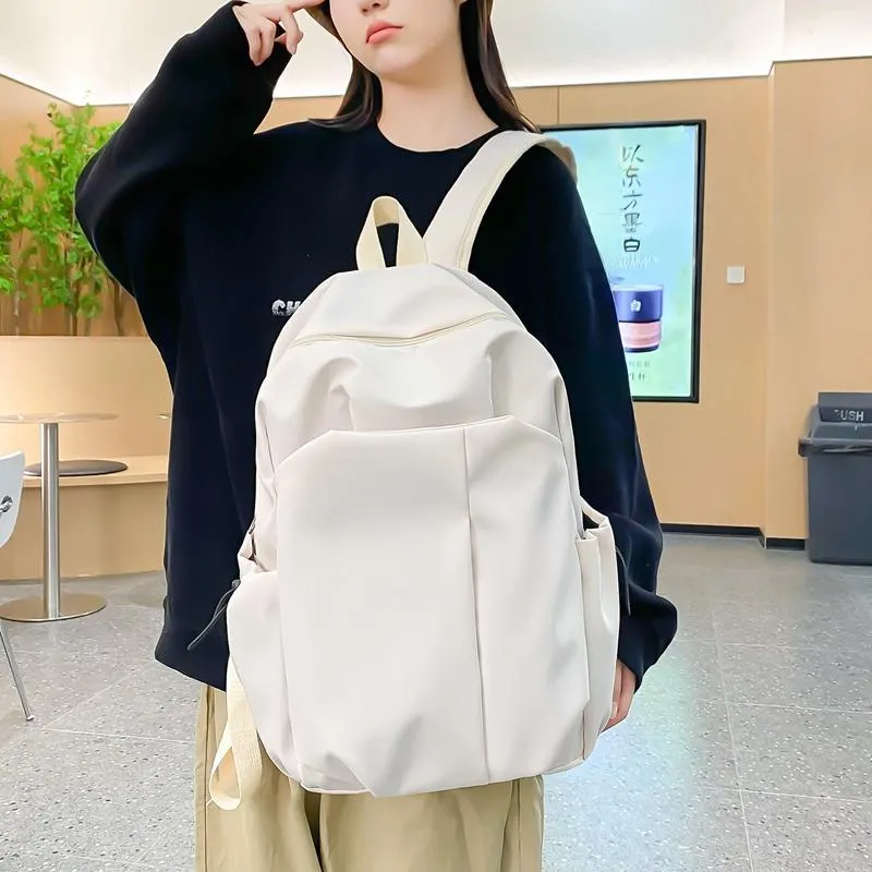Parker Bear Nylon Backpack Regular Unisex White/Black/Gray/Red-4