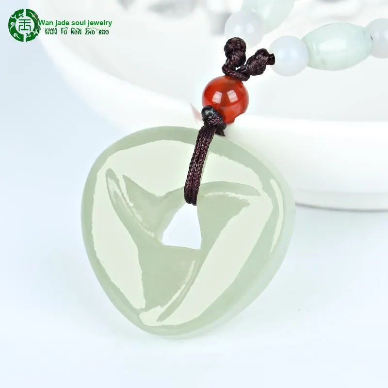 WANYUHUN Hetian Jade Pendants Green Jade Unisex-2
