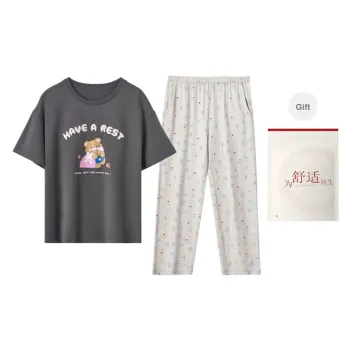 Red Beans At Home Pajama Gift Box Women's Dark Gray