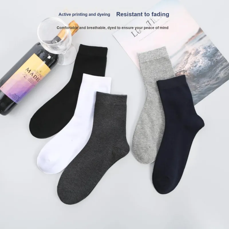 ROBINHOOD Mid Calf Socks Men's Gift Box Of 6 Doubles Mixed Color-2