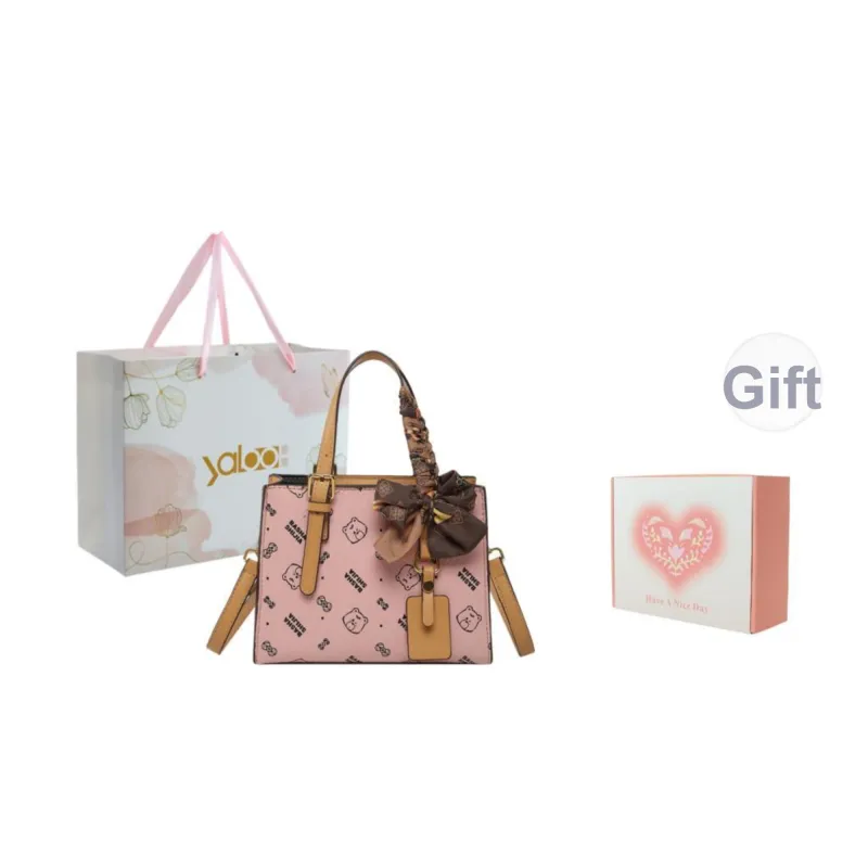 Yalu PU Handbag Unisex White/Pink/Brown/Coffee-25