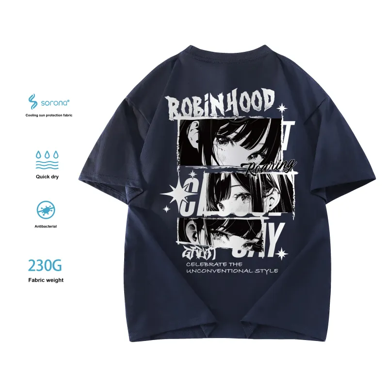 ROBINHOOD T Shirt Unisex Black White Pink-12