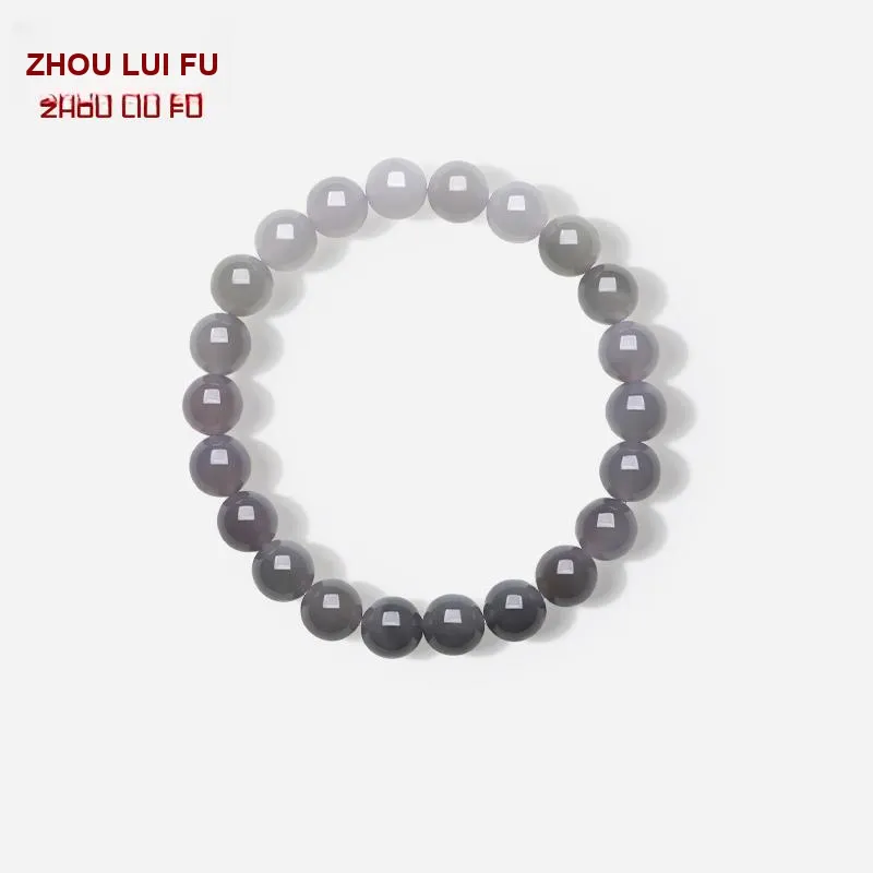 ZHOU LIU FU Hetian Jade Bracelets Smoky Purple Women's-2