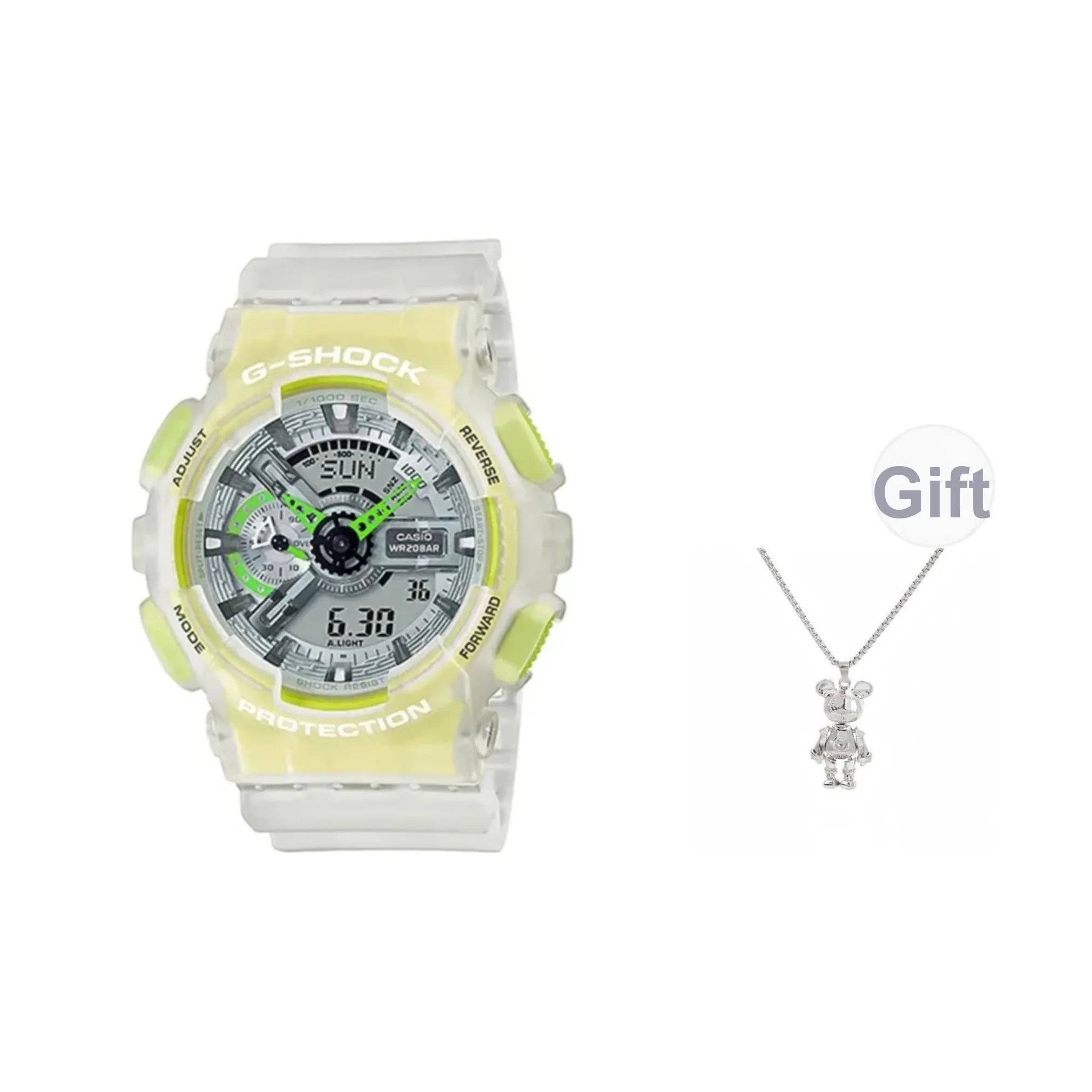 Г Shock Кварцевый Механизм Часы Унисекс Серый Циферблат