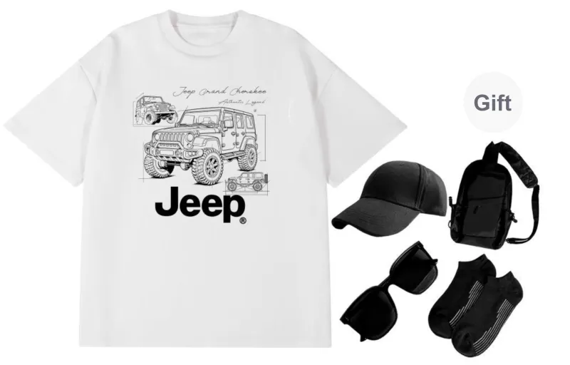 Jeep T Shirt Unisex Includes Free Travel Set-6