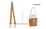 MCM Basket Bag Yellow Brown 1.1cm Width 60cm with Metal Protective Ring*2