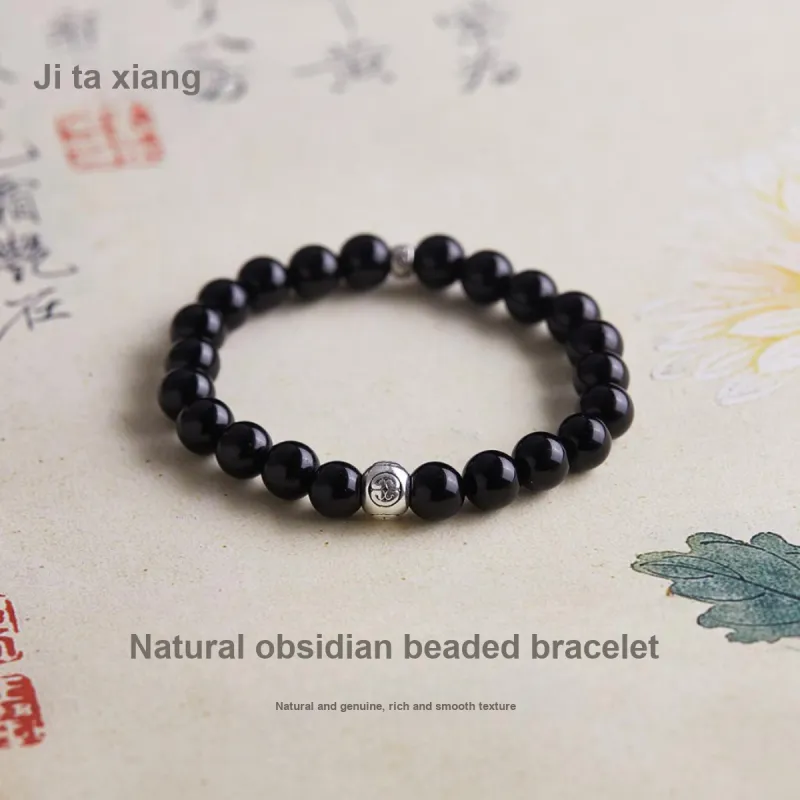 JITAIXIANG Obsidian Bracelets Unisex-1