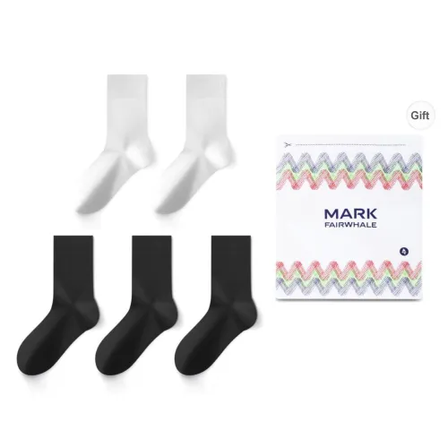 FAIRWHALE Mid Calf Socks Unisex Box 5 Pack