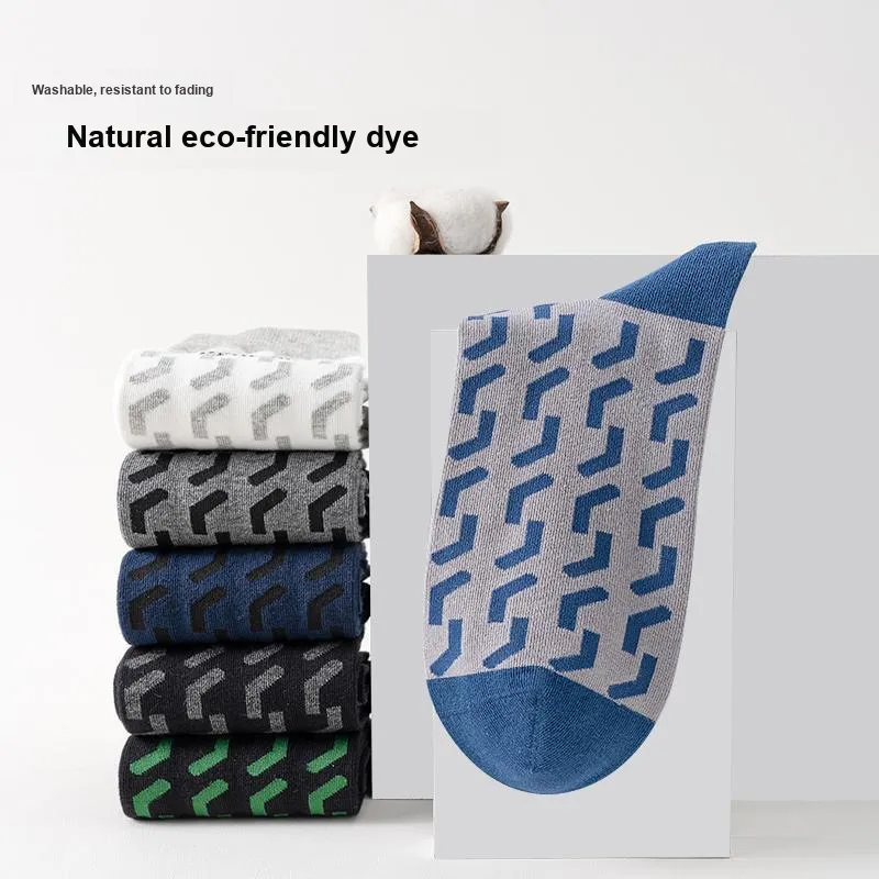 FAIRWHALE Mid Calf Socks Unisex 5 Pack-3