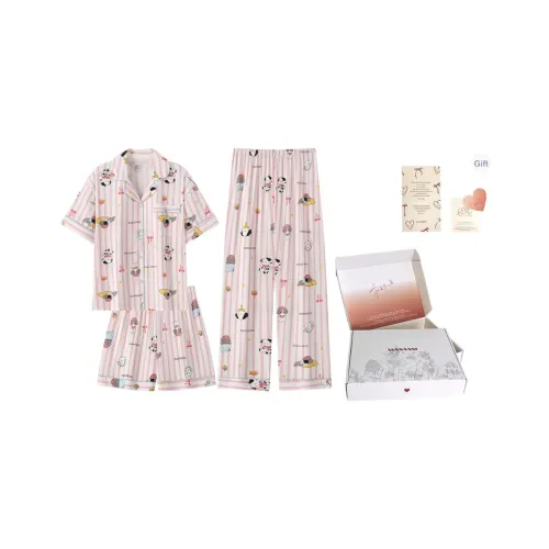 WANANNI Пижама Подарочная Коробка Женская Розовая