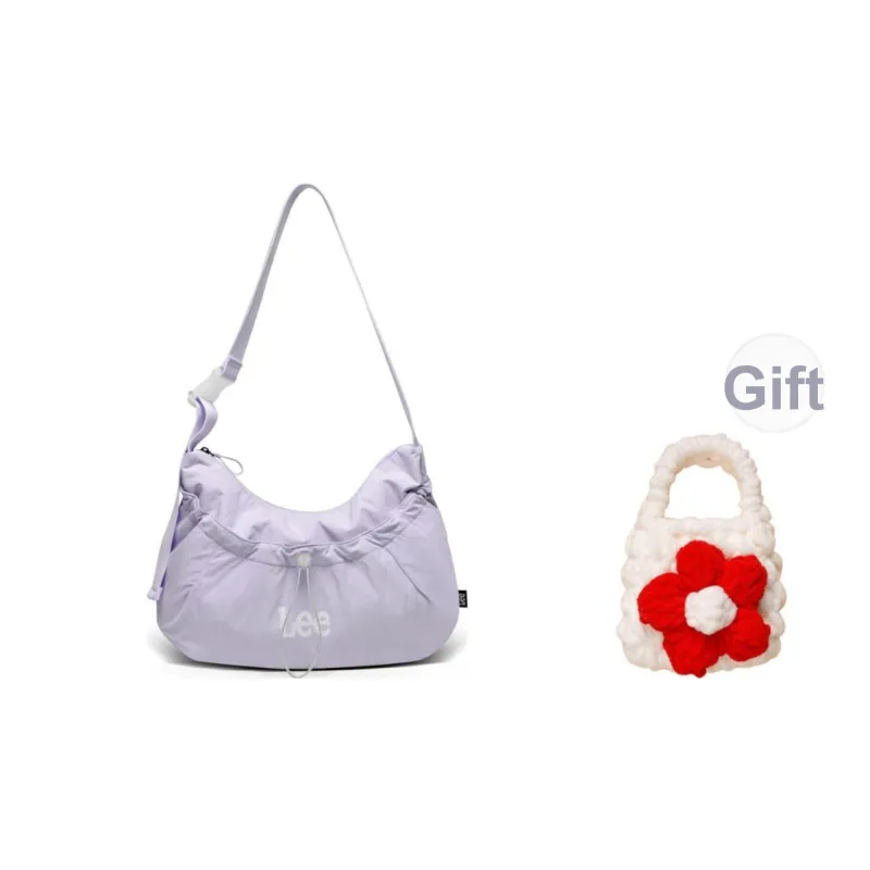 Lee Fabric Shoulder Bag, Crossbody Bag Women's Cream White/Gray Green/Black-12