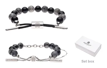 Rastaclat Snowflake Obsidian Beads Beaded Bracelet Unisex