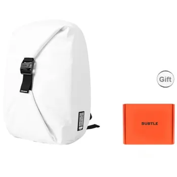 Subtle Fabric Cycling Bag Backpack Fanny Pack Regular Unisex Black/White