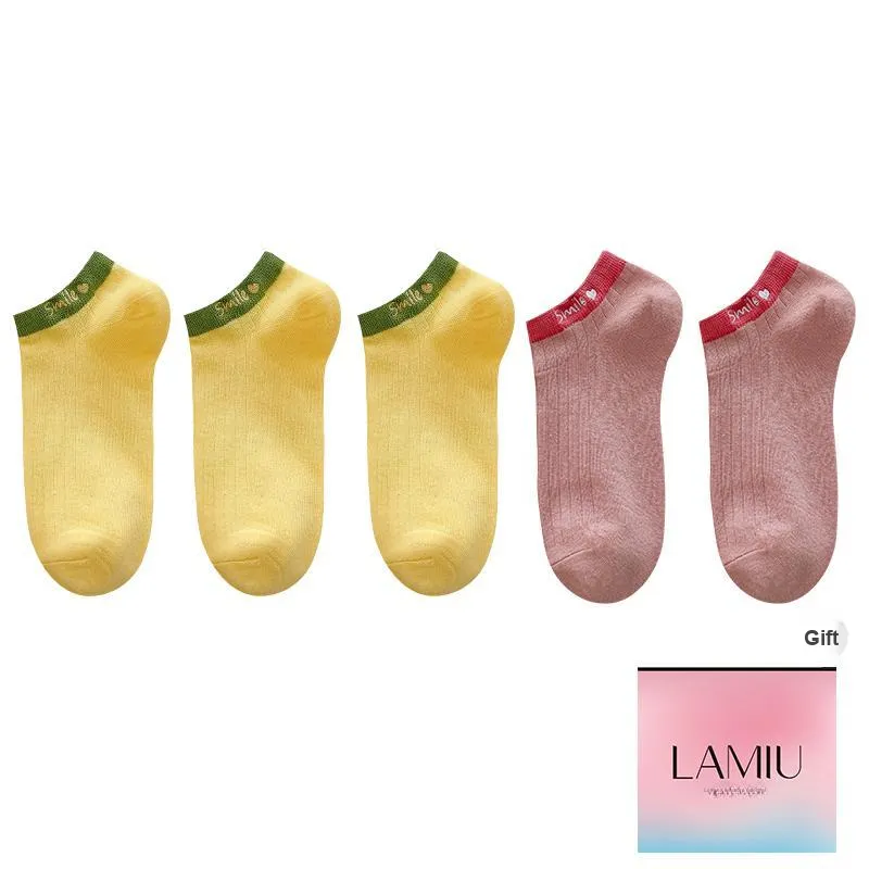 Lan Miao Ankle Socks Women's Shopping Bag 5 Pack-13