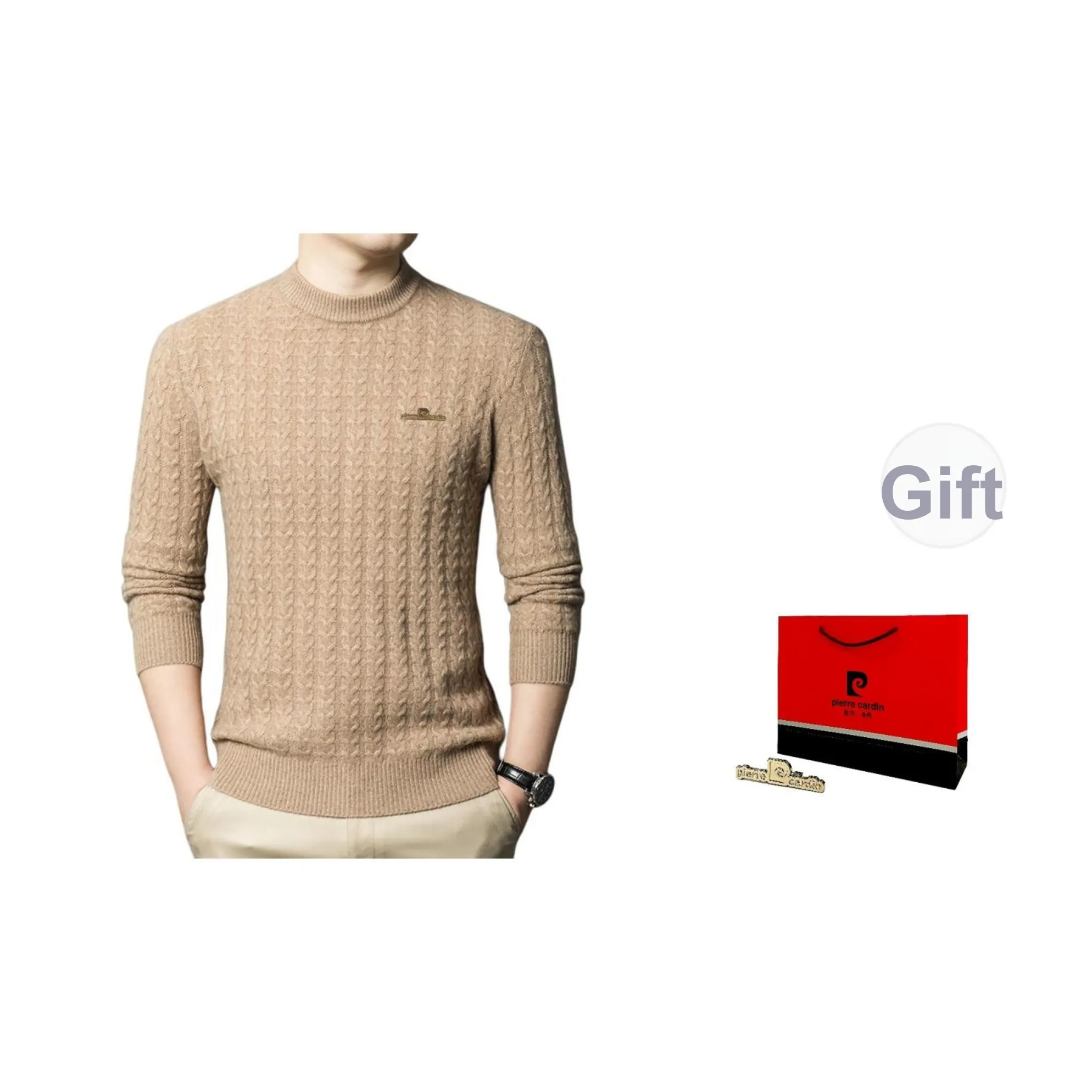 PIERRE CARDIN Кашемировый свитер мужской