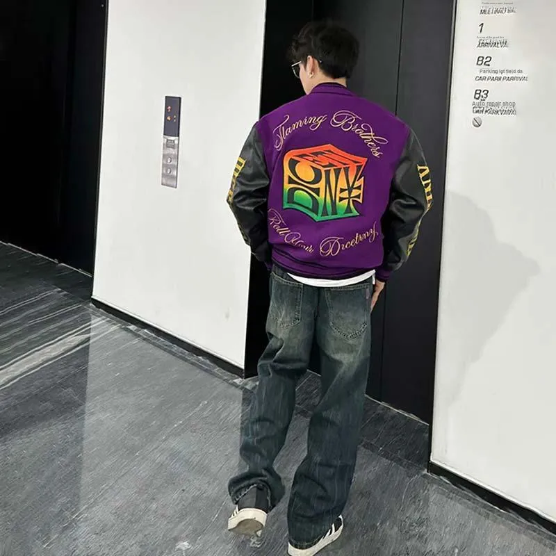 KOKO BASE Baseball Jacket Unisex Purple-2