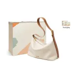 Cream Apricot & Brown+Shopping Bag+Box (Gift Recommendation)